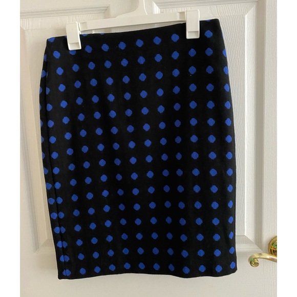 Talbots Black & Royal Blue skirt! Great for Fall & winter! - Picture 1 of 1